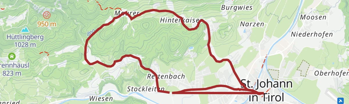 Route map: 217 | Hinterkaiser